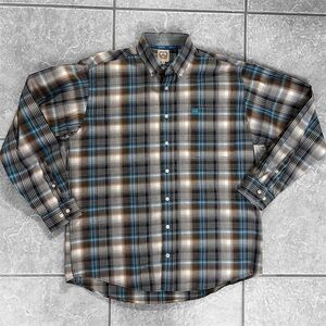 Cinch Button Down Shirt Men's Small Long Sleeve Western